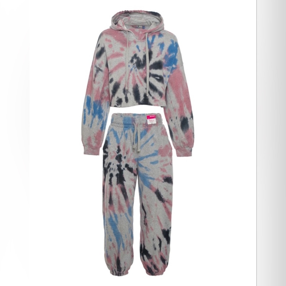 Crop Top Tye Dye Jogger Set